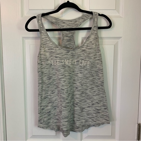 Lululemon Heathered Racerback Tank Top “The Sweat Life”, size 6 - Picture 5 of 5